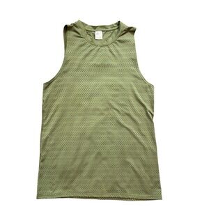 ZYIA Active Tank Top Performance Activewear Women Size M Medium Green Perforated